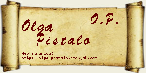Olga Pištalo vizit kartica